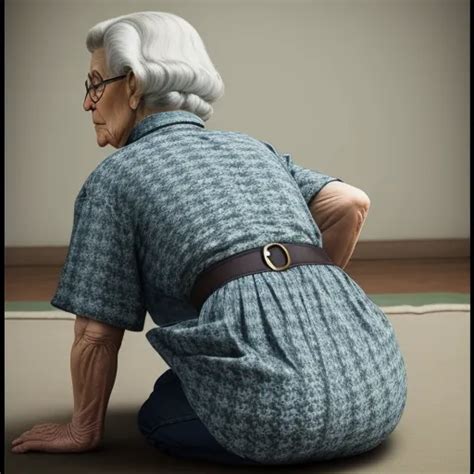 grandma bends over